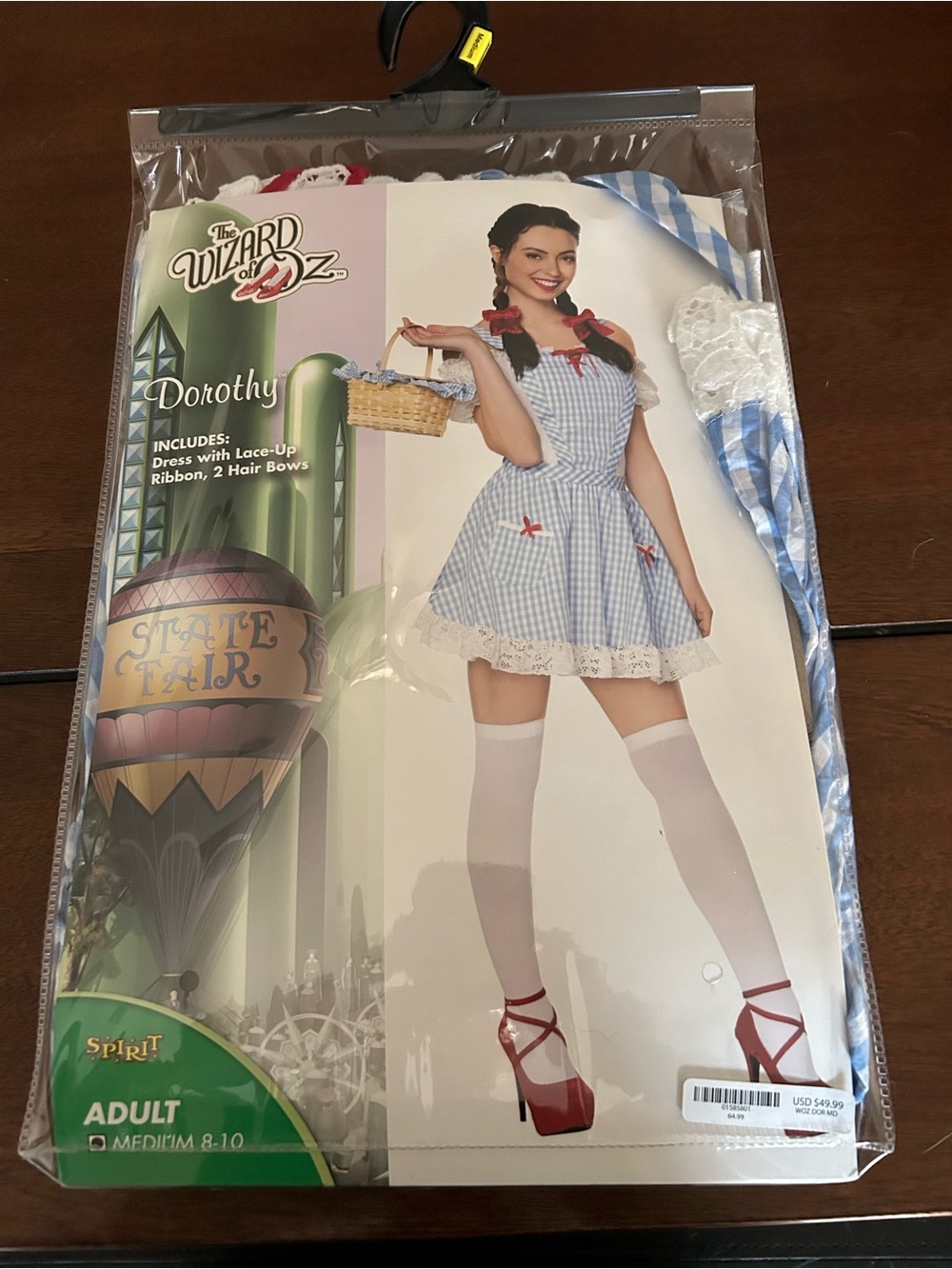 Spirit Dorothy Adult Chemise - Blue, White & Red Accents